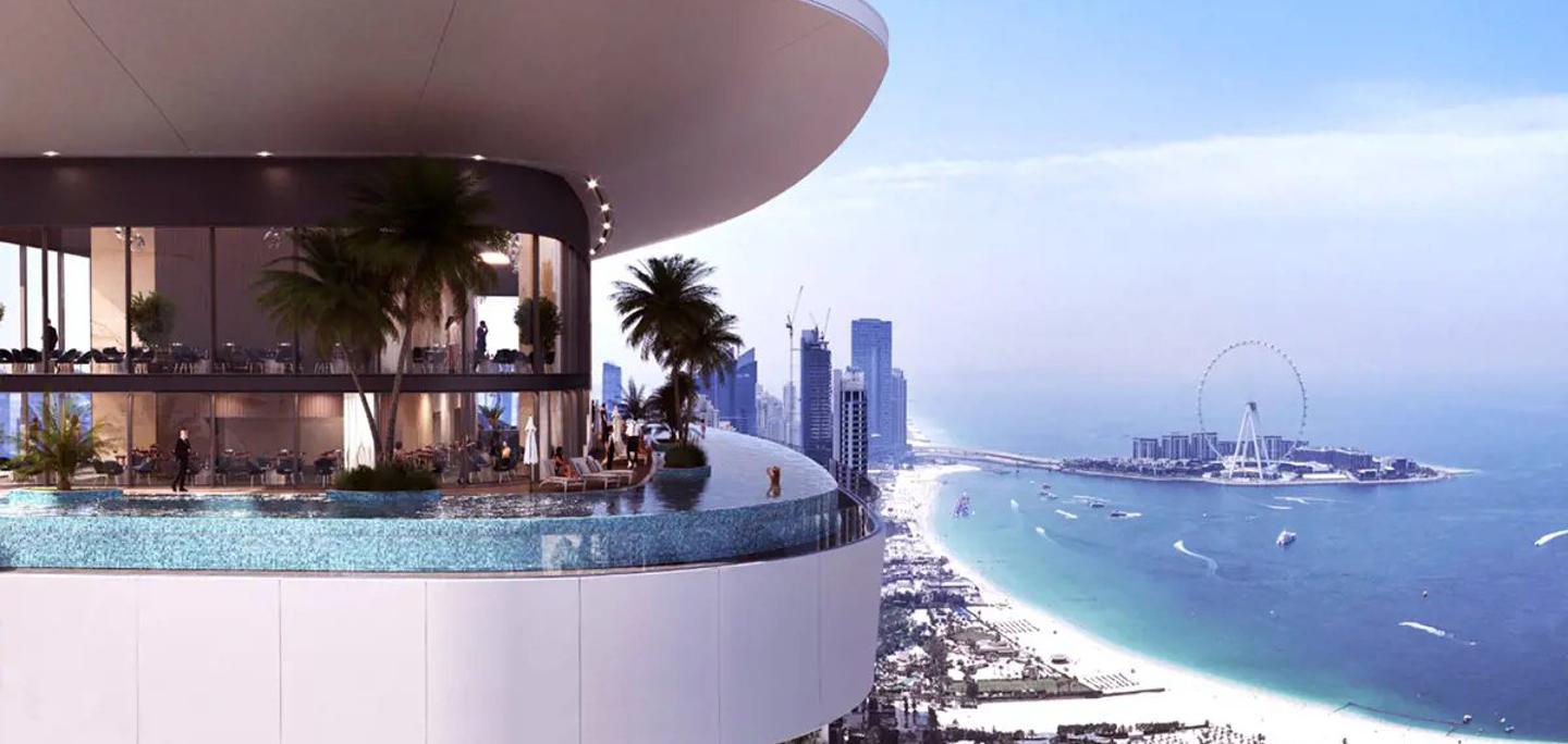 Эксклюзивные люксовые апартаменты Seahaven Sky с видом на пристань для яхт, море, острова, колесо обозрения, Dubai Marina