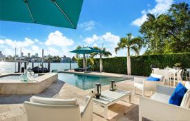 Уютная вилла с бассейном, террасой и видом на залив, Майами-Бич, США за $6 500 000