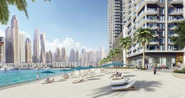 Новые апартаменты с видом на море, пристань для яхт и большой парк, в Beach Mansion собственным пляжем, район Beachfront, Дубай, ОАЭ