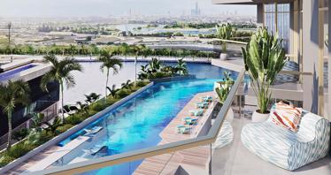 Жилой комплекс Urban Oasis от итальянского дизайнера, на берегу водного канала, с видом на город, Business Bay, Дубай, ОАЭ