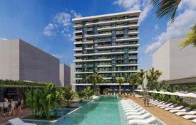 Новые квартиры с панорамным видом на море в комфортабельной резиденции с аквапарком и торговым центром, Аланья, Турция за $209 000