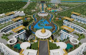 Апартаменты с видом на море в новой резиденции с отелем, аквапарками и луна-парком, рядом с пляжем, Аланья, Турция за $458 000
