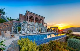Вилла на берегу моря с панорамным видом, собственным пляжем и бассейном, Крит, Греция за 24 500 € в неделю